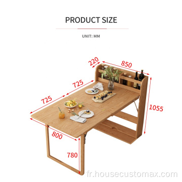 Table à manger réglable Table à manger extensible en bois